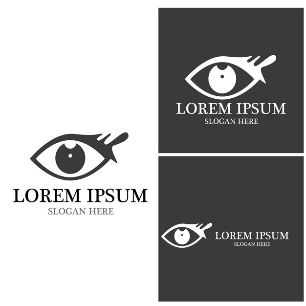 Diseño de logotipo vectorial para el cuidado de los ojos