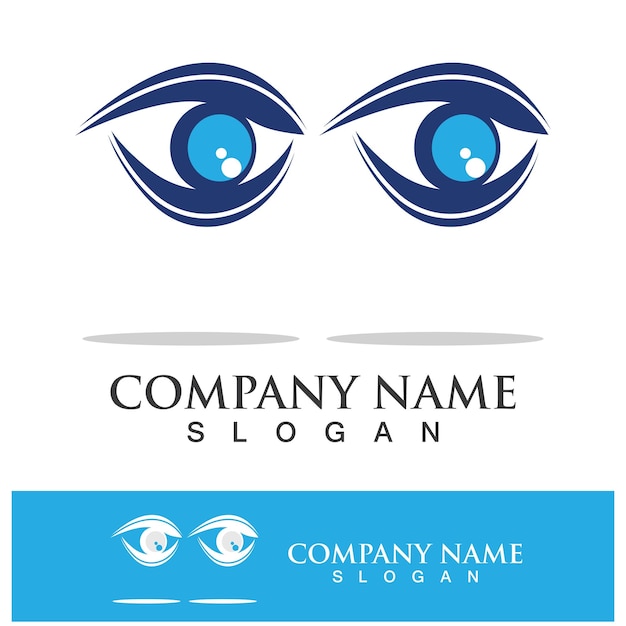 Diseño de logotipo vectorial para el cuidado de los ojos