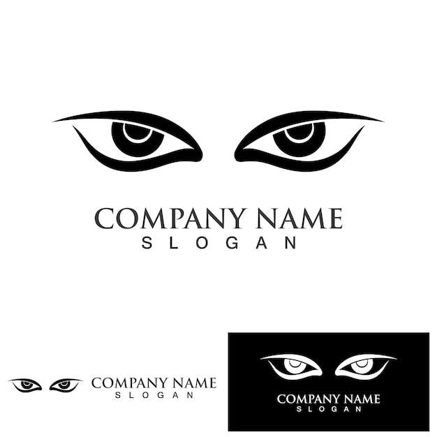 Diseño de logotipo vectorial para el cuidado de los ojos