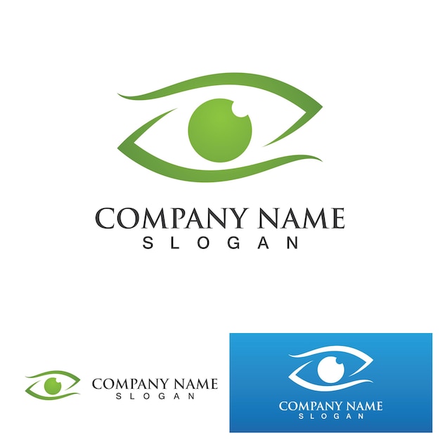 Diseño de logotipo vectorial para el cuidado de los ojos