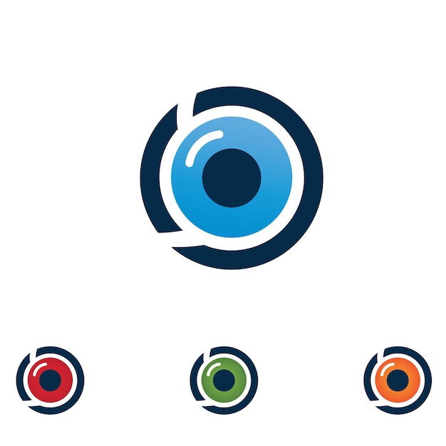 Diseño de logotipo vectorial para el cuidado de los ojos