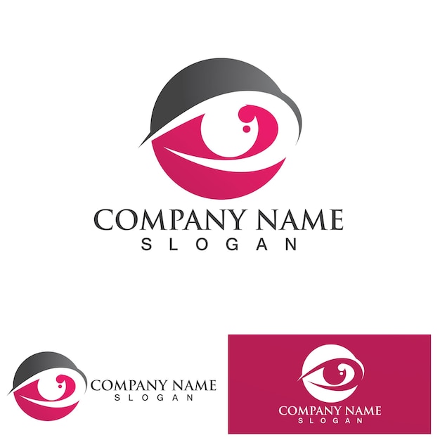 Diseño de logotipo vectorial para el cuidado de los ojos