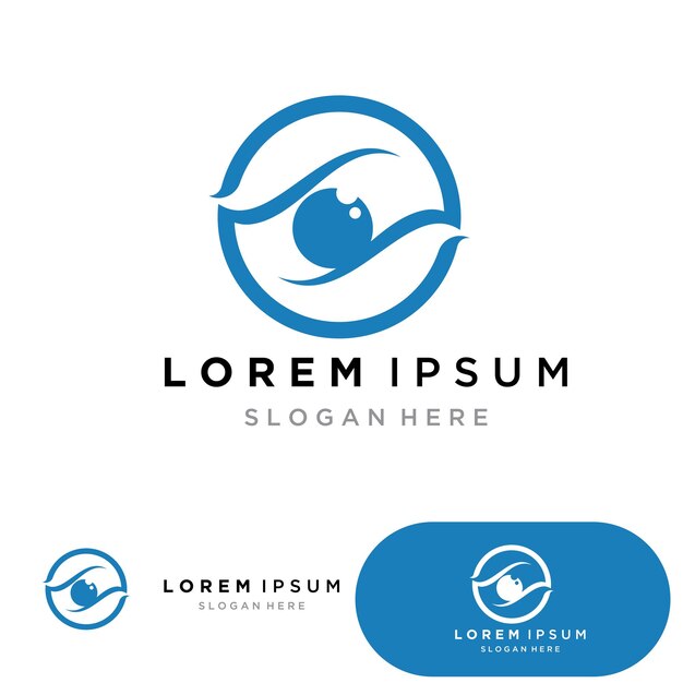 Diseño de logotipo vectorial para el cuidado de los ojos