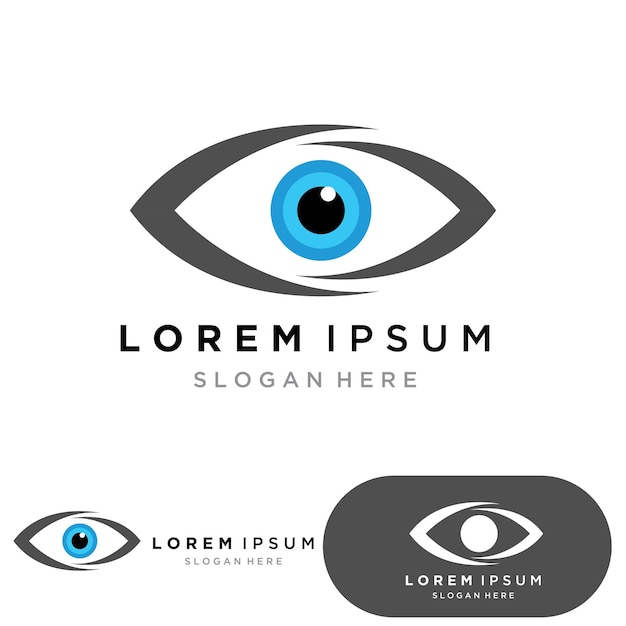 Diseño de logotipo vectorial para el cuidado de los ojos