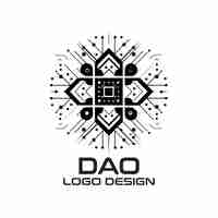 Vector diseño del logotipo vectorial de dao