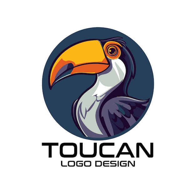 Diseño del logotipo vectorial de dibujos animados de Toucan