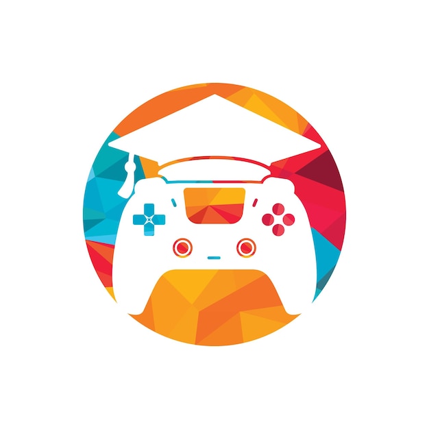 Diseño de logotipo vectorial de educación de juegos