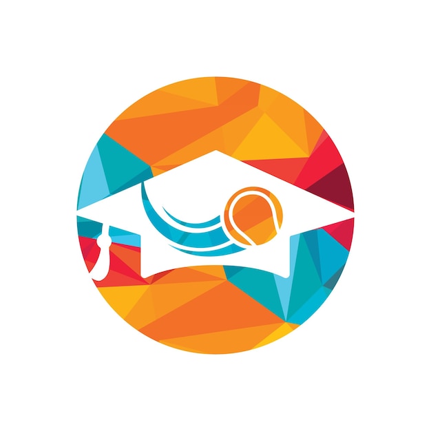 Diseño de logotipo vectorial de educación de tenis