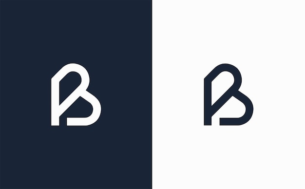 Diseño de logotipo vectorial elegante y moderno en color azul y blanco
