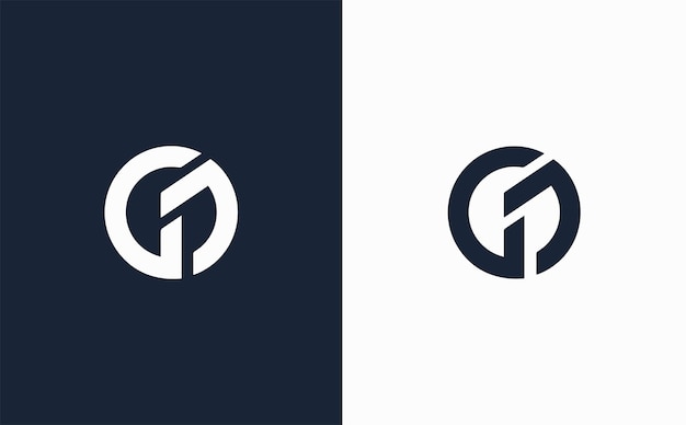 Diseño de logotipo vectorial elegante y moderno de GM en color azul y blanco