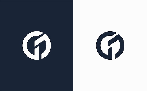 Diseño de logotipo vectorial elegante y moderno de GM en color azul y blanco