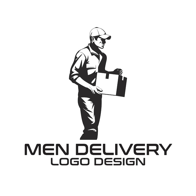 Diseño de logotipo vectorial de entrega para hombres