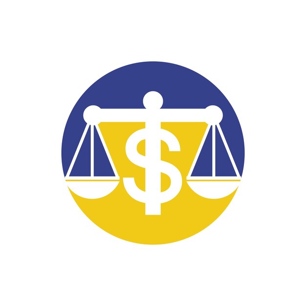 Diseño de logotipo vectorial de escala de dinero