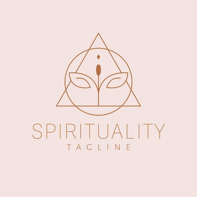 Diseño de logotipo vectorial de espiritualidad Logotipo de libélula y geometría sagrada Plantilla de logotipo esotérico