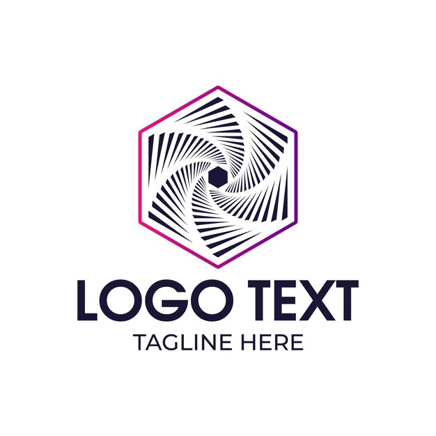 diseño de logotipo vectorial floral hexagonal