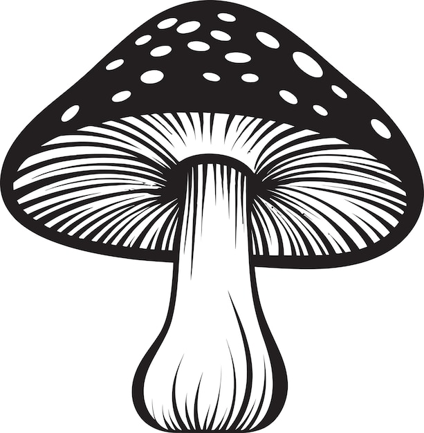 Diseño del logotipo vectorial de Fungi Fest con el emblema del hongo Mycelium Marvel Símbolo del hongo en Vector
