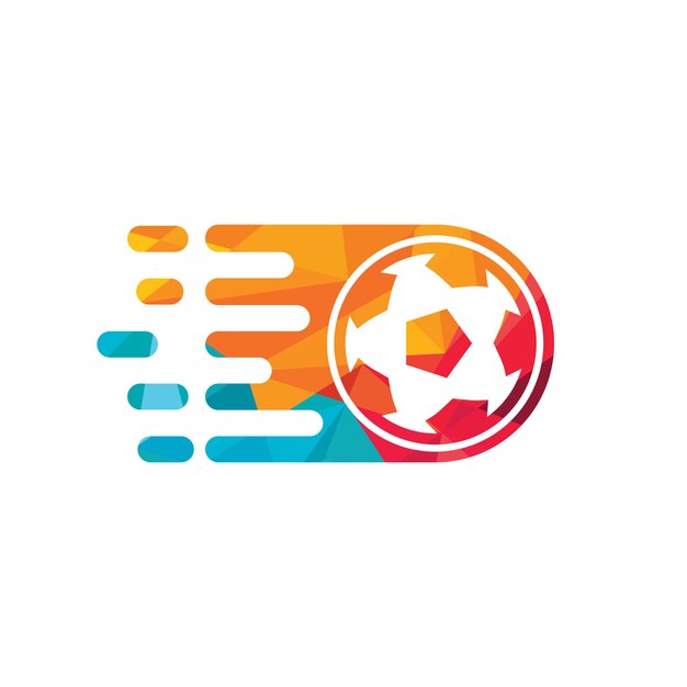Diseño de logotipo vectorial de fútbol rápido