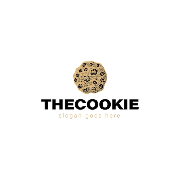 Diseño de logotipo vectorial de galletas