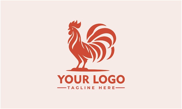 Diseño del logotipo vectorial del gallo Vintage Chicken Vector del logotipo para la identidad de alimentos y bebidas