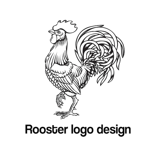 Diseño del logotipo vectorial del gallo