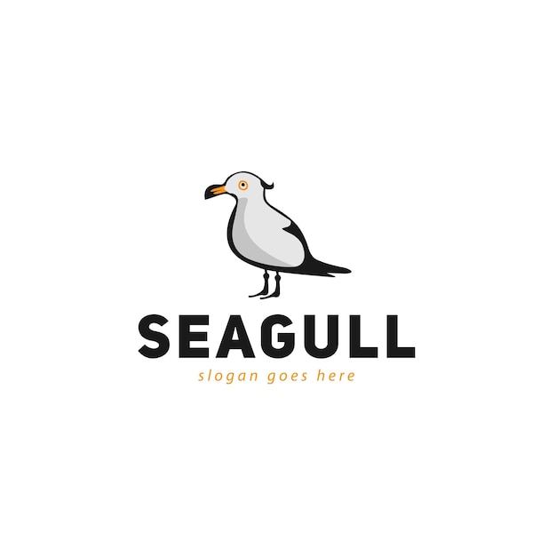 Diseño de logotipo vectorial de gaviota