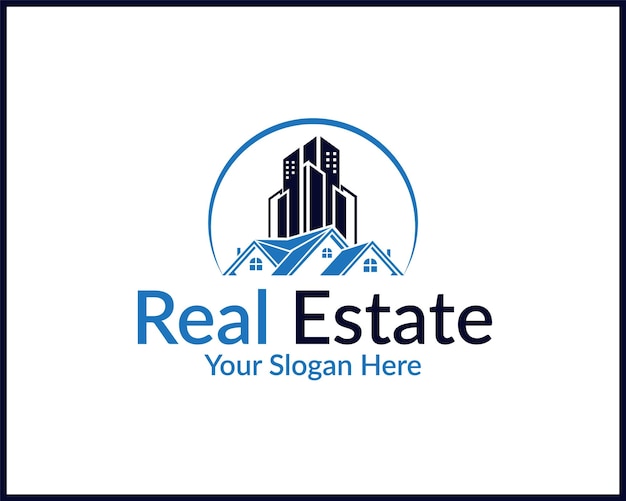 Diseño de logotipo vectorial gratuito para la plantilla de diseño de logotipo de vivienda inmobiliaria