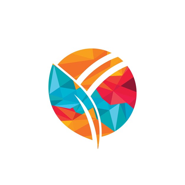 Diseño de logotipo vectorial de grillo y hoja