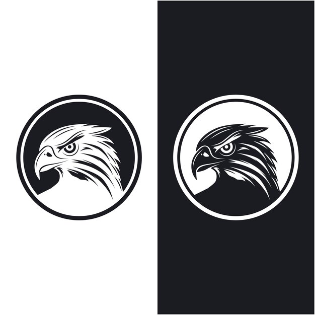 Diseño de logotipo vectorial de halcón simple logotipo adecuado para equipos deportivos, compañías de medios y agencias seguras