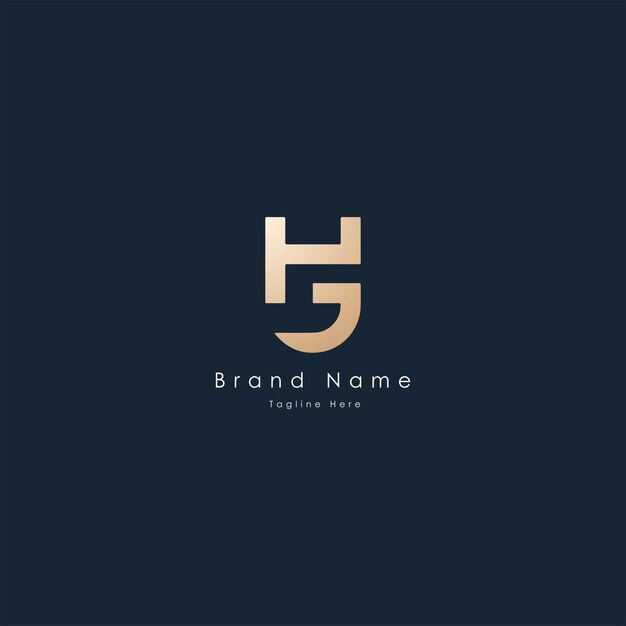 Diseño de logotipo vectorial HG Arte vectorial