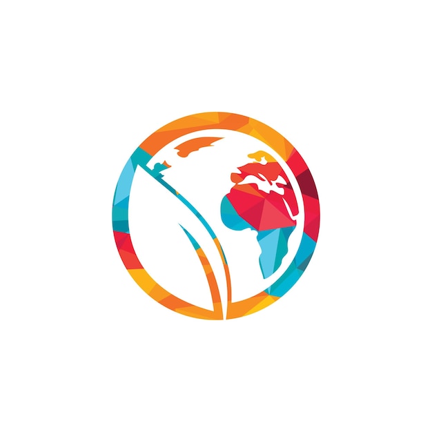 Diseño de logotipo vectorial de hoja de globo