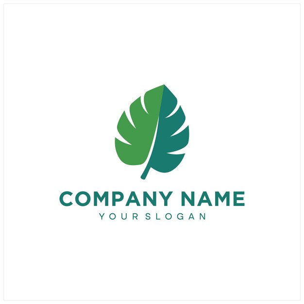 diseño de logotipo vectorial de hojas concepto ecológico