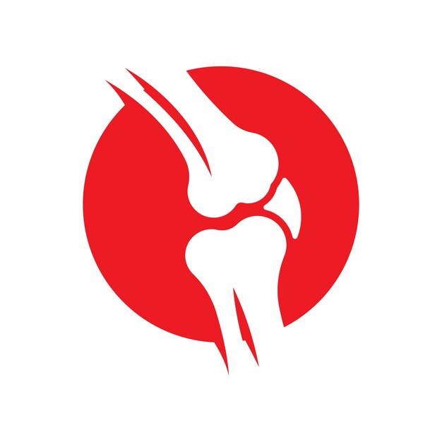 Diseño de logotipo vectorial de huesos articulares para clínicas ortopédicas