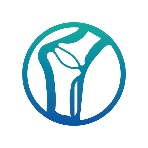 Diseño de logotipo vectorial de huesos articulares para clínicas ortopédicas
