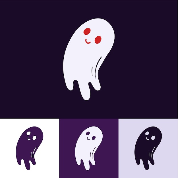 Diseño de logotipo vectorial del icono de Helloween Ghost