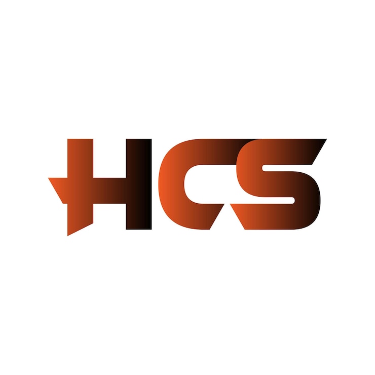 Vector el diseño del logotipo vectorial del icono del símbolo inicial de la letra abstracta creativa de hcs