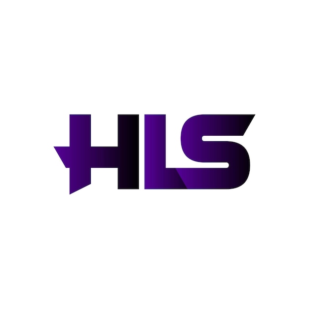 El diseño del logotipo vectorial del icono del símbolo inicial de la letra abstracta creativa de HLS