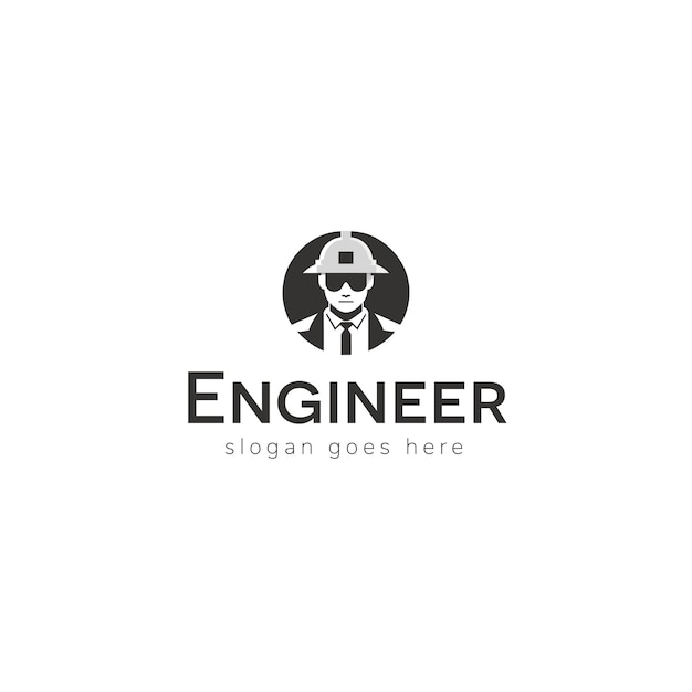 Diseño de logotipo vectorial de ingeniero