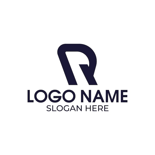 Diseño de logotipo vectorial inicial r