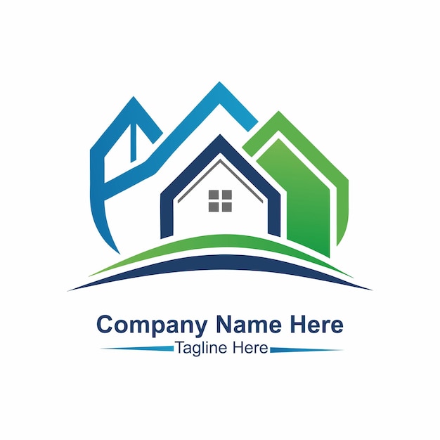 Diseño de logotipo vectorial inmobiliario