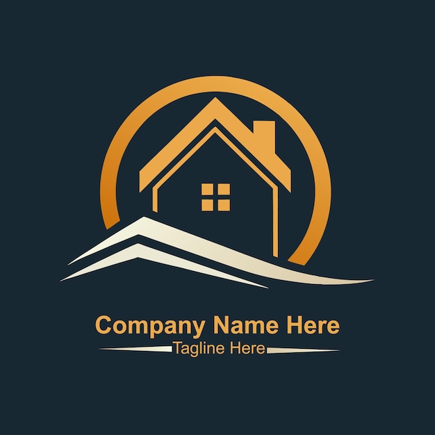 Diseño de logotipo vectorial inmobiliario