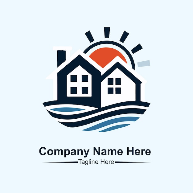 Diseño de logotipo vectorial inmobiliario