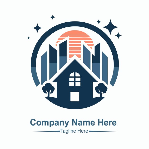 Diseño de logotipo vectorial inmobiliario