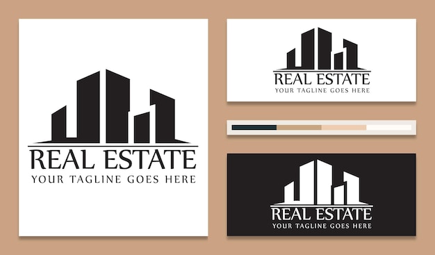 Diseño de logotipo vectorial inmobiliario