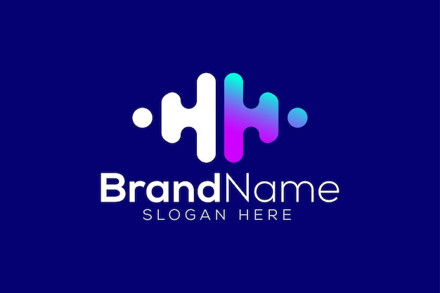 Diseño de logotipo vectorial de juego de letras H mínimas y profesionales