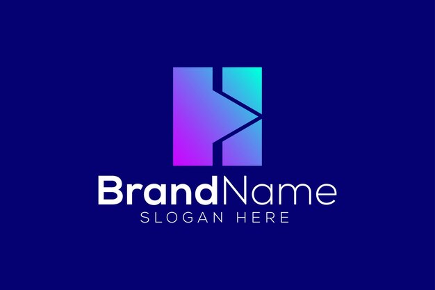 Diseño de logotipo vectorial de juego de letras H mínimas y profesionales