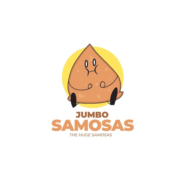 Vector diseño de logotipo vectorial jumbo samosas