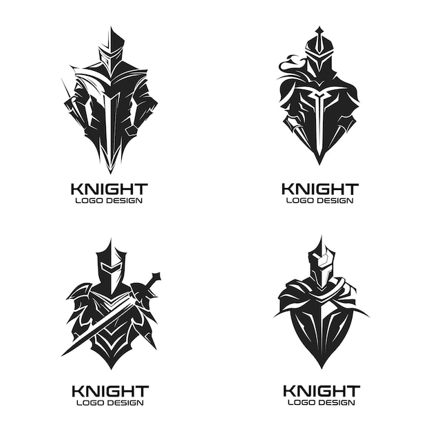 Diseño del logotipo vectorial de knight