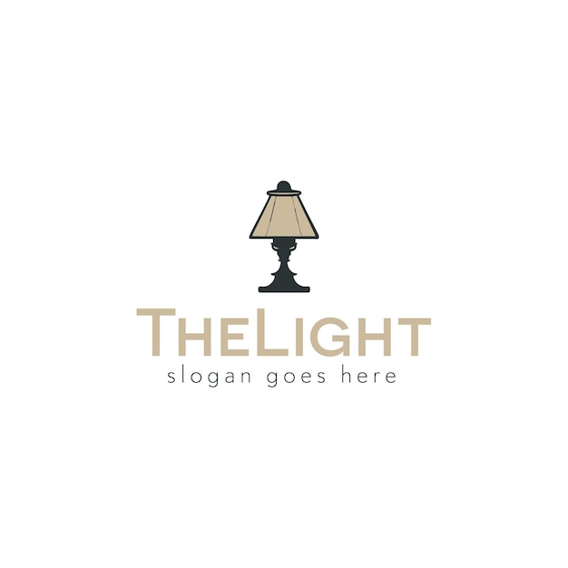 Diseño de logotipo vectorial de lámpara