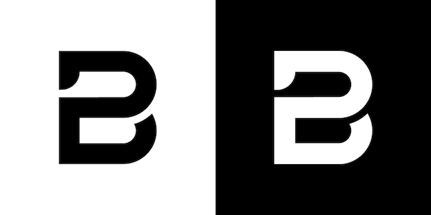 Diseño del logotipo vectorial de la letra b monograma