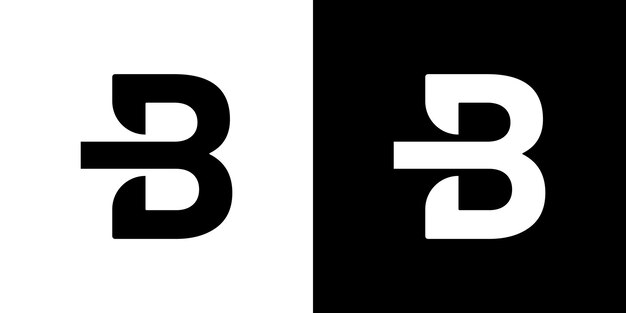 Diseño del logotipo vectorial de la letra b monograma
